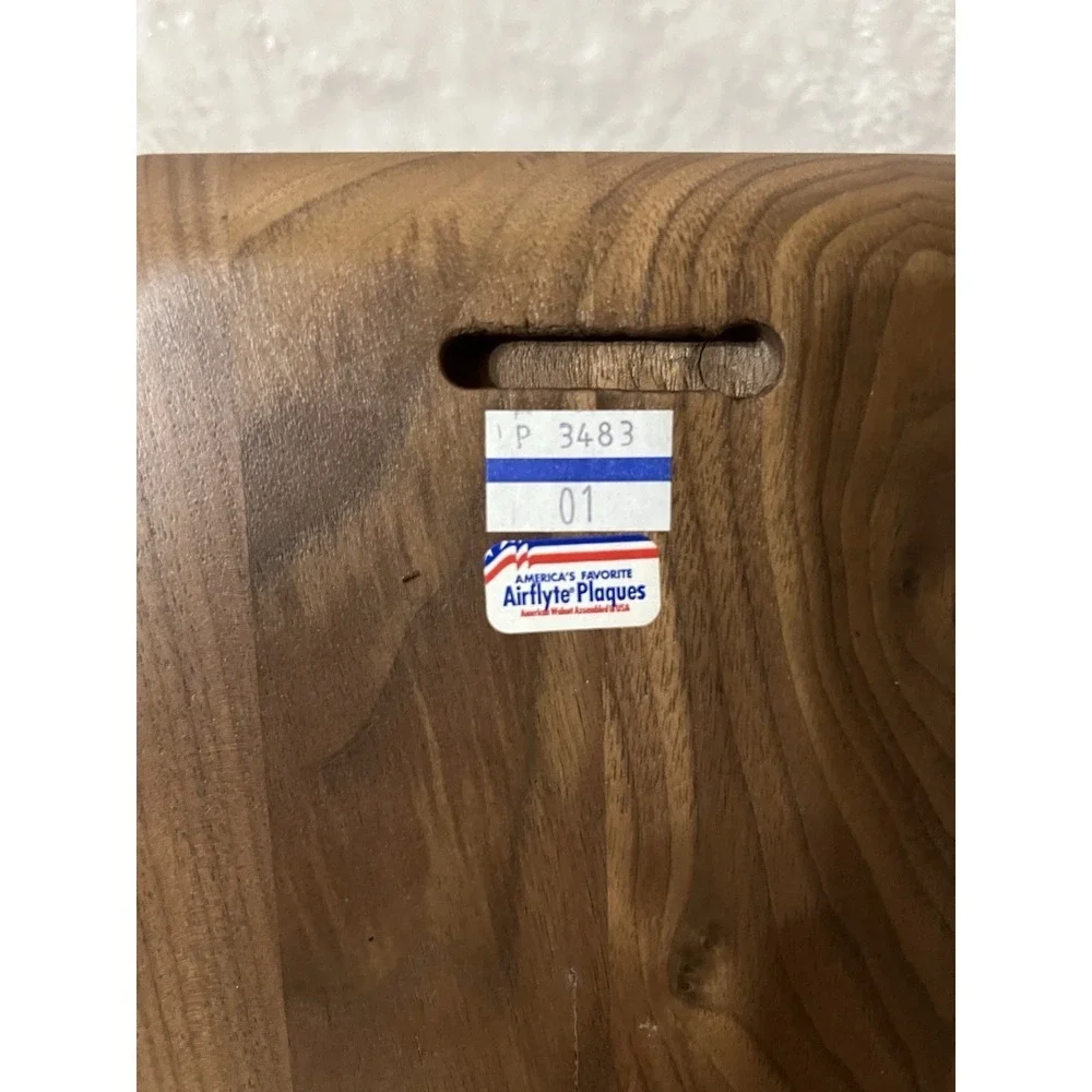 Airflyte Walnut Award Plaque Blank 10x8 Green Marble Look Wall/Tabletop